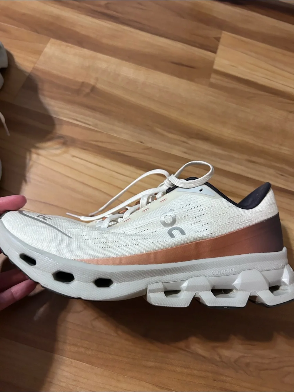 On Running Women's Cloudspark White/Navy Running Shoes